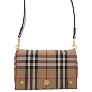 Burberry Check Leather Crossbody Bag